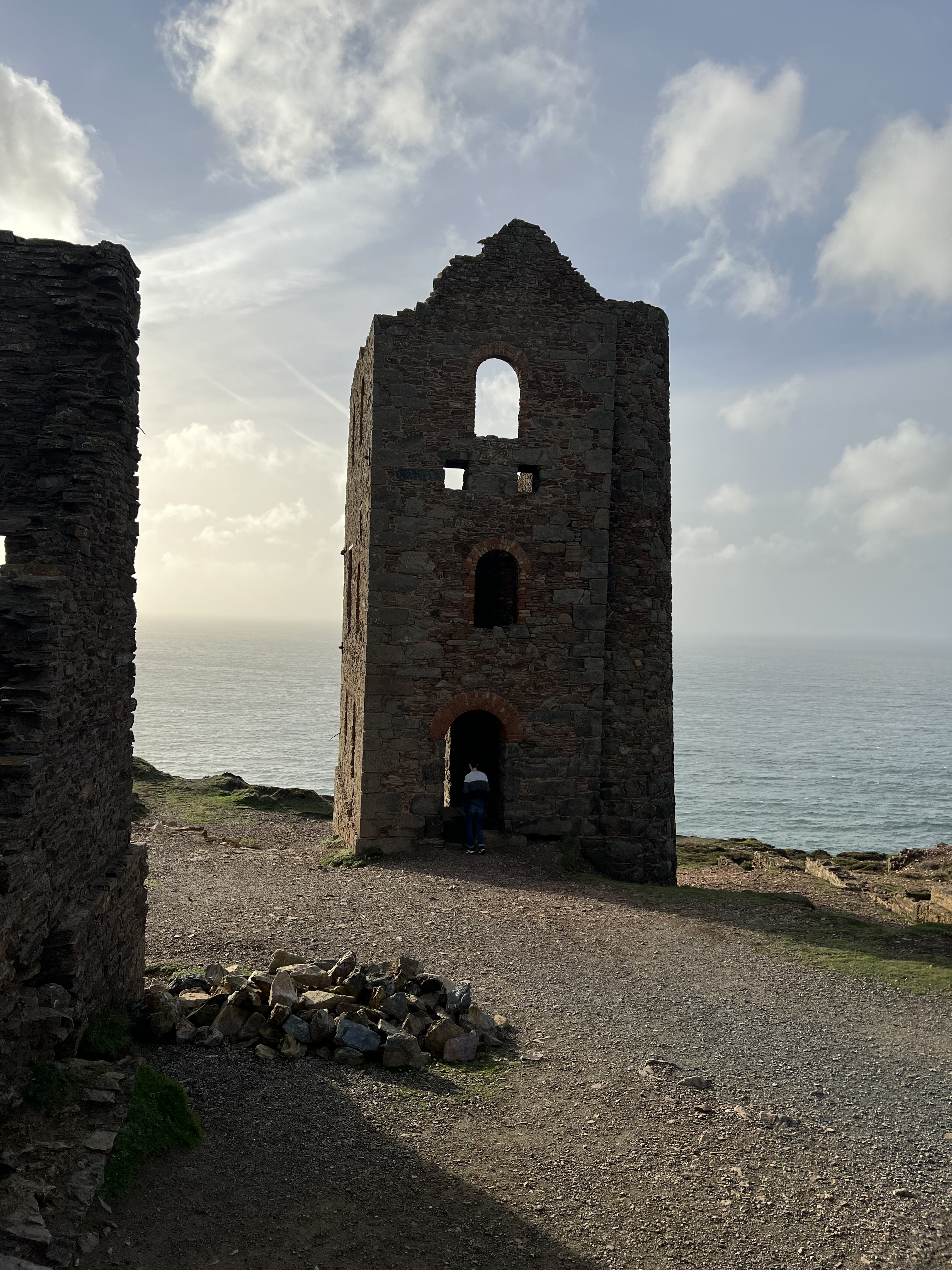 Ruins of an old mine building