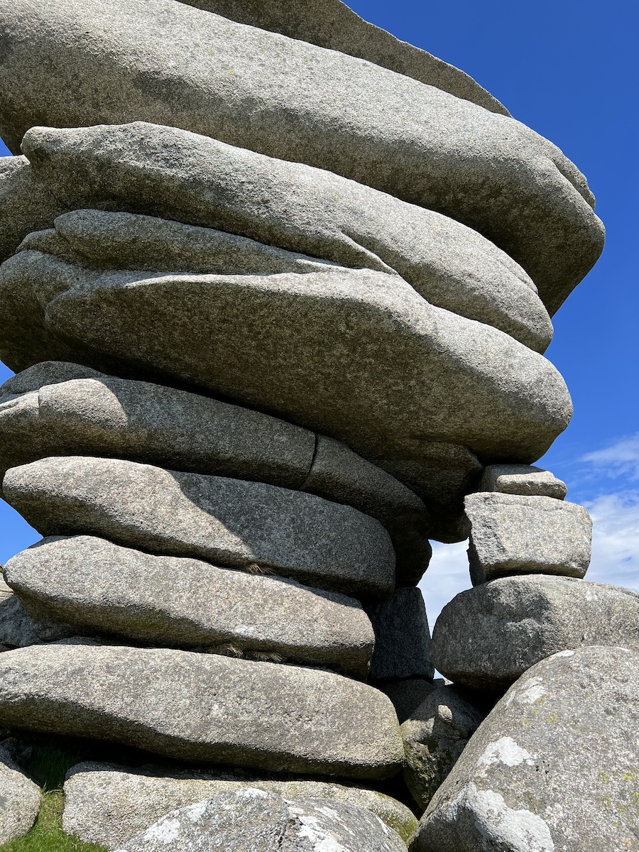 Large granite stones stacked on top of each other