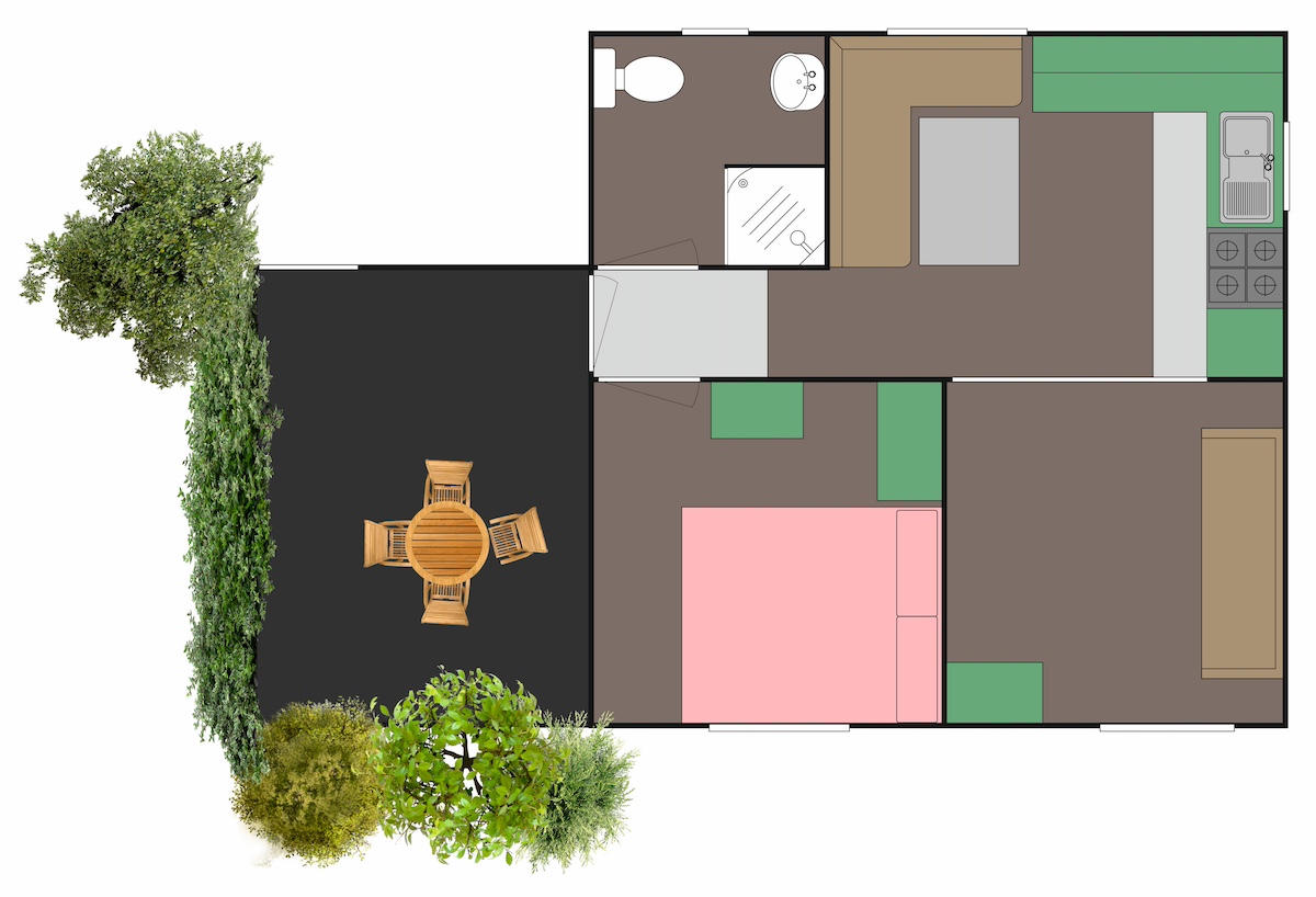 Graphical drawing of chalet layout